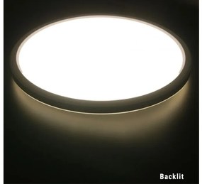 Πλαφονιέρα Φωτιστικό Οροφής LED IP54 24W 4000K Lumen-21-420240-Λευκό 21-420240