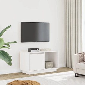 vidaXL Έπιπλο Τηλεόρασης Λευκό 74 x 35 x 44 εκ. από Μασίφ Ξύλο Πεύκου