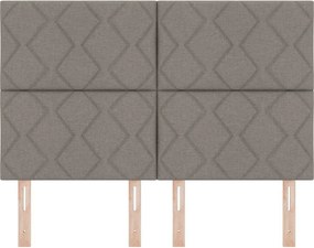 vidaXL LED κεφαλάρι Taupe ύφασμα