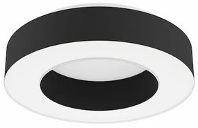 Eglo Guamare Μοντέρνα Μεταλλική Πλαφονιέρα Οροφής με Ενσωματωμένο LED σε Μαύρο χρώμα 53cm 39991