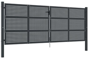 vidaXL Πύλη Κήπου Ανθρακί 400 x 150 εκ. Ατσάλινη