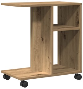 vidaXL Τραπεζάκι με Ρόδες Artisan Oak 50x30x55 εκ. Ξύλο Επεξεργασμένο