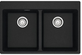 Franke MRG 620-34-34 Ένθετος Γρανιτένιος Νεροχύτης με απλή βαλβίδα 80cm Onyx