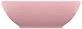 vidaXL Νιπτήρας Πολυτελής Οβάλ Ροζ Ματ 40 x 33 εκ. Κεραμικός