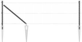 vidaXL Πυλώνες φence  με σφήνα 26 τμχ Ø32 mm 80 cm Γαλβανισμένο χάλυβα