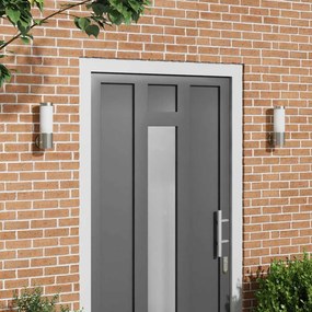 Εξωτερικά Φωτιστικά Τοίχου 2 pcs Ασημί 12 x 7.5 x 27 εκ