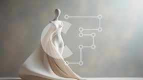 Intra Συλλεκτικό Ξύλινο Παζλ Plywood 4mm - Κομψό άγαλμα γυναίκας που επιπλέει στον αέρα Σε Ξύλινο Κουτί - Διαστάσεις Puzzle: 10x10 cm – 25 κομμάτια