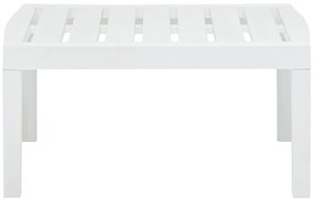 vidaXL Τραπεζάκι Κήπου Λευκό 78 x 55 x 38 εκ. Πλαστικό