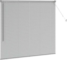 vidaXL Βενετσιάνικες Ρόδες Ασημί 130 x 145 εκ Αλουμίνιο