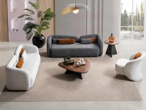 Stewehome Σετ Καναπέ 3+3+1 Μοντέρνο σε Γκρι και Λευκό Πολυτελές Σαλόνι 220x68x72 cm