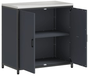 vidaXL Ντουλάπα Αποθήκευσης Κουζίνας Ανθρακί 60 x 50 x 92 εκ. Ατσάλι