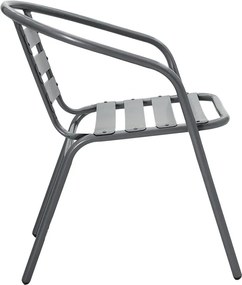 Πολυθρόνα Tade pakoworld μέταλλο ανθρακί 54x58x73εκ