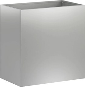 vidaXL Γλάστρα Κήπου Ασημί 50 x 30 x 40 εκ. Γαλβανισμένος Χάλυβας