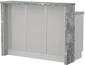 Πάγκος νησίδας Modena-Μήκος: 150 εκ.-Γκρι ανοιχτό-Siena Marble