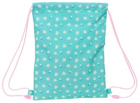 Σχολική Τσάντα με Σχοινιά Peppa Pig Pretty flowers Κίτρινο Μέντα 26 x 34 x 1 cm