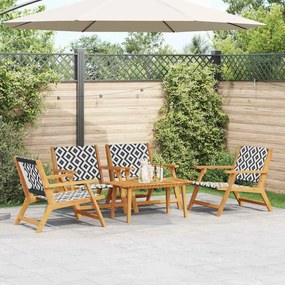 vidaXL Κήπου Καρέκλες με Τραπέζι 5 pcs Μαύρο 90 x 45 x 40 cm