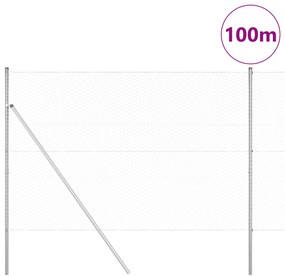 vidaXL Πολυγωνική Περίφραξη 1.5x100 μ Γαλβανισμένο Ατσάλι