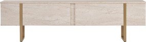 Έπιπλο Τηλεόρασης Τραβερτίνη / Χρυσό LABEN 180x30x50