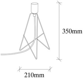 Επιτραπέζιο φωτιστικό Elefant 521SHN2224, 35x21 cm, Μεταλλική κατασκευή, IP20, E27, Μπρονζέ