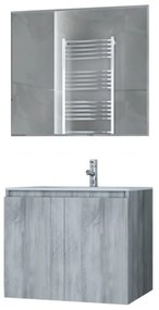 DROP Σετ επιτοίχιου επίπλου μπάνιου, Verona 60, Slim, Gray, Drop DROP986617