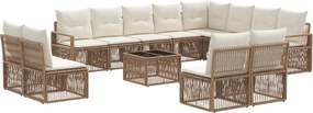 vidaXL Σετ Καναπέ Κήπου 13 pcs Μπεζ συνθετικό ρατάν