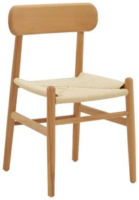 Καρέκλα Thomas ξύλο οξιάς φυσικό-έδρα φυσικό σχοινί 44x36x79εκ Υλικό: BEECH WOOD - ROPE 263-000001