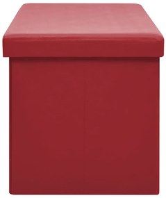 vidaXL Πάγκος Αποθήκευσης Πτυσσόμενος Μπορντό από PVC