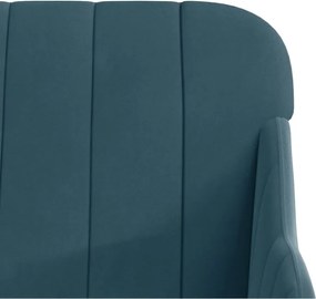 vidaXL Πολυθρόνα Μπλε 63 x 76x 80 εκ. Βελούδινη