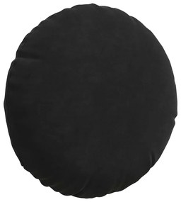 vidaXL Μαξιλάρια καθισμάτων 2 pcs Μαύρο Ø 40 x 13 εκ. Βελούδο