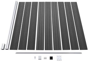 vidaXL Σετ Πάνελ Περίφραξης Μαύρο 699 x 186 εκ. από WPC