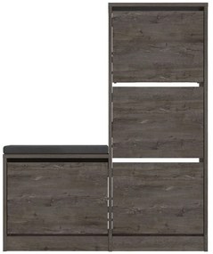 Παπουτσοθήκη Dude 779HMS4118 105x26x118,5cm Dark Brown Μοριοσανίδα, Μελαμίνη