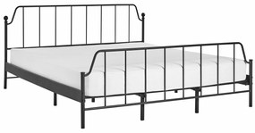 Κρεβάτι Berwyn 1993, Διπλό, Μαύρο, 180x200, Μέταλλο, Τάβλες για Κρεβάτι, 184x206x94cm, 34 kg, Ξύλο: Λεύκα | Epipla1.gr