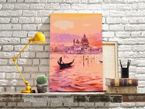 Ζωγραφική με αριθμούς Γόνδολα στη Βενετία - 40x60
