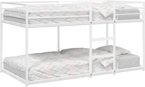 vidaXL Κουκέτα χωρίς στρώμα Λευκό 90x200 cm Ατσάλι