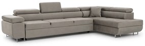 Γωνιακός καναπές Κρεβάτι Annabelle Maxi, με αποθηκευτικό χώρο, γκρί 340x98x201cm-Δεξιά γωνία-BOG8372