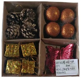 Σετ Χριστουγεννιάτικα Στολίδια 2.5εκ. 6τεμ