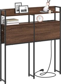 vidaXL Κεφαλάρι Αποθήκης με ράφι Καφέ δρυς 90 cm Επεξεργασμένο ξύλο