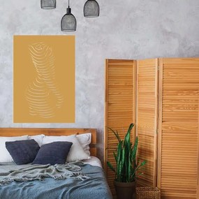 Διακοσμητικό τοίχου Λαμαρίνα kp17 Silhoutte - 0,40mx0,55m, Χρυσό