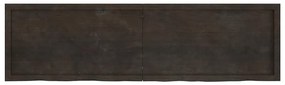 vidaXL Επιφάνεια Τραπεζιού Σκούρο Καφέ 180x50x(2-6)εκ Επεξ. Μασίφ Δρυς