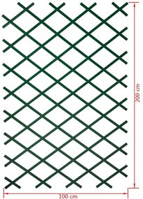 Nature Καφασωτό Κήπου Πράσινο 100 x 200 εκ. από PVC 6040704 - Πράσινο