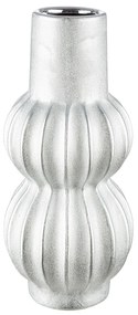 Βάζο Κεραμικό Ασημί Χρώμα D14X30Cm D14X30Cm