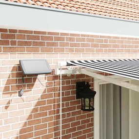 vidaXL Τέντα Πτυσσόμενη Χειροκίνητη με LED Ανθρακί / Λευκή 400x300 εκ.