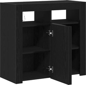 vidaXL Πλαϊνό γραφείο Μαύρη Οξυά 80 x 35 x 75 cm Επεξεργασμένο ξύλο