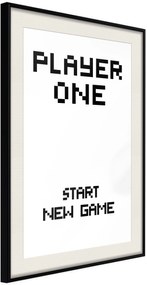 Αφίσα - Player One - 30x45 - Μαύρο - Με πασπαρτού