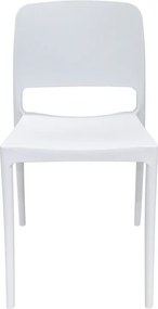 Καρέκλα Fenxy pakoworld pp σε λευκή απόχρωση 38x42x77εκ