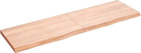 vidaXL Επιφ Τραπεζιού Αν Καφέ 140x40x(2-4)εκ. Επεξ. Μασίφ Ξύλο Δρυός
