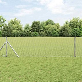 vidaXL Εξαγωνικός Φράκτης 0.6x10 m από Γαλβανισμένο Χάλυβα