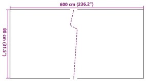 Διαχωριστικό Βεράντας Ανθρακί 600 x 80 εκ. από Συνθετικό Ρατάν - Ανθρακί