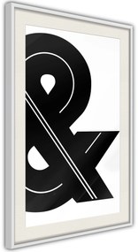 Αφίσα - Ampersand (Black and White) - 40x60 - Χρυσό - Με πασπαρτού