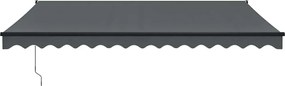 vidaXL Τέντα Πτυσσόμενη Αυτόματη Ανθρακί 4 x 3 μ.